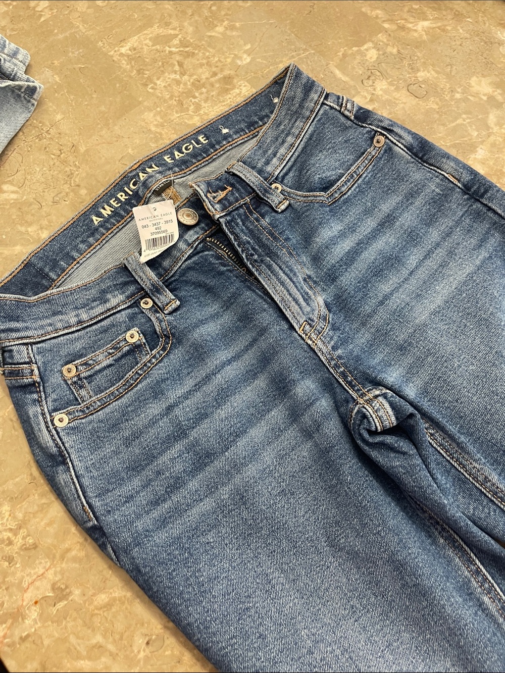 American Eagle Outfitters Women's 90s Straight Leg Jeans - Medium Blue